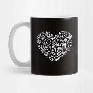 Merry Christmas Floral Christmas Sweatshirt christmas 2021 gift ideas - Christmas Heart Mug